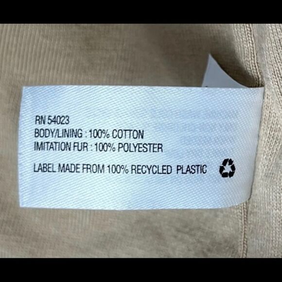 Gap Women’s Tan Faux Fur Collar Button Wrap Vest Size Small - Picture 4 of 4